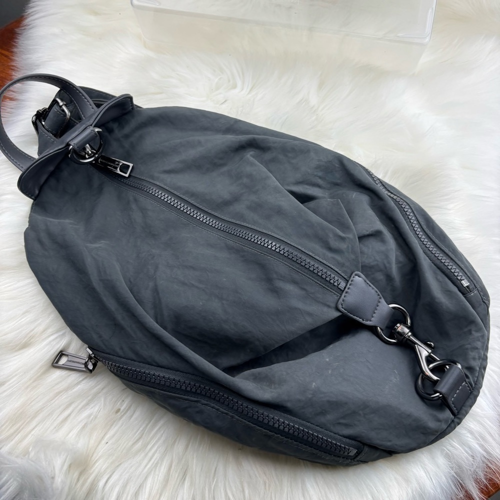 Rebecca Minkoff Julian Gray Modern Backpack with Ergonomic Design